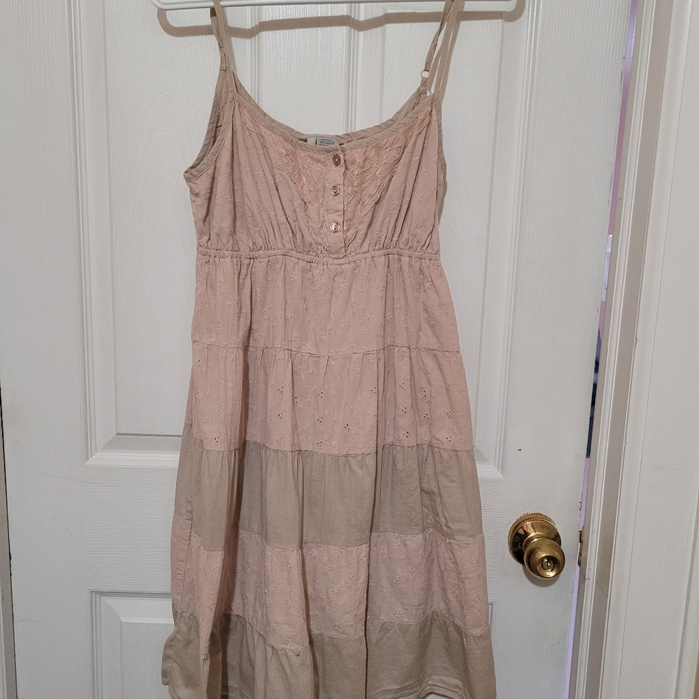 Eyelet tan sun dress